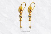 Saanvi Gold Hoops with Hangings | Sona Sansaar